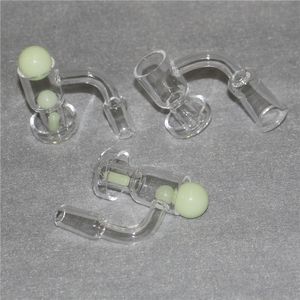 Flat Top Terp Slurper Bangers Luminous Glowing colored pearls Smoke Fully Weld Quartz Banger Nails For Bongs Glass Water Pipes