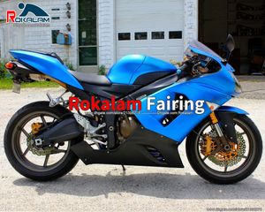 Fairings Custom Blue para Kawasaki ZX-6R 05 06 ZX6R ZX 6R 2005 2006 Aftermarket Fearding Fairings Kits (moldagem por injeção)