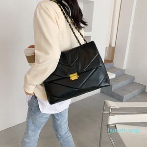 Designer- Fashion bags women Large Vintage PU Leather Crossbody Bag for Women Chain Designer Handbags Lady Cross Body