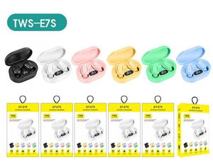 E7S TWS Bluetooth Kopfhörer Wireless Ohrhörer Geräusche Abbrechen Bluetooth Headsets HD Stereo Music Sport Ohrhörer für Smartphone mit Kleinkasten