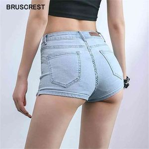 Sommar jeans mini höga midja shorts kvinnor booty kawaii sexig denim feminino kort mujer 210724