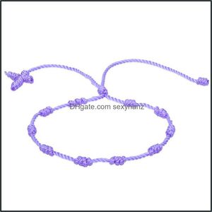 Charm Armbänder Schmuck Großhandel Lots 50 stücke Handgemachte Glücksschnur Geflecht Seil Rosenkranz Nylonschnur Kreuz MB04 461 T2 Drop Lieferung 2021 Jxebd