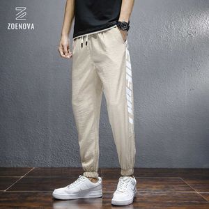 Calças Baggy Homens Lce Silk Harem Pants Sweatpants Homem Calças Joggers Roupas Esportivas Moda Calças Casuais Marca Roupas Masculinas Cáqui X0723