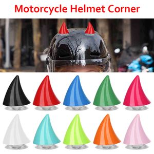 Angolo del casco del motociclo Ventosa in silicone resiliente in plastica Decorazione in corno morbido Copricapo Accessori in gomma