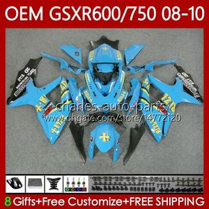 Suzuki GSXR 600 750 CC GSXR-750 K8 GSXR-600 600CC 750cc 08-10 바디 88NO.51 GSX-R600 GSXR750 08 09 10 GSXR600 GSX-R750 2009 2009 2010 페어링 시안 청색