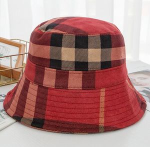 Kışın geniş ağzına kadar ağzı şapka kareli sıcak şapkalar kapak sanatçısı bere şapka kovası yüz 5 katlı kova şapkası wi s
