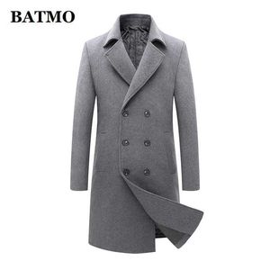 Batmo 도착 겨울 고품질 양모 트렌치 코트 남성, 남성 양모 캐주얼 재킷, 플러스 사이즈 M-3XL 1721 211011