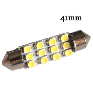 50 Stück LED-Lampen, 41 mm, Girlande, weiß, Innenbeleuchtung, 12 SMD, 3528 Chips, für Auto-Dome-Leselicht, 12 V