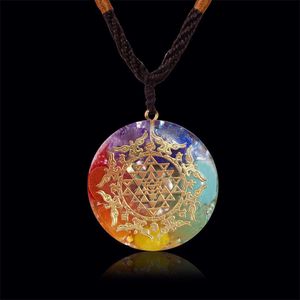 Orgone Energia Rainbow Pingente Colar Drop Shipping Cristal Espiritual Cura 7 Chakra Stone Radiação Reiki Jóias X0707