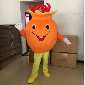 Performance Pomegranate Mascot Costume Halloween Christmas Fancy Party Cartoon Character Outfit Suit Adult Women Men Dress Carnival Unisex Adults