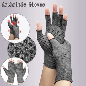 Compression Arthritis Therapy Gloves Wrist Support Cotton Joint Pain Relief Hand Brace Women Men Wristband Fingerless Sports Glove