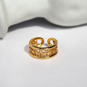 Кластерные кольца vsnow Китайский стиль старинные золотые выдувные резные кольца для женщин моды металлик аль arch открыть регулируемые украшения
