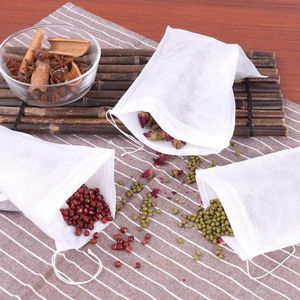 Storage Bags IN STOCK 400PCs Disposable Tea Empty Teabags String Heat Seal Filter Paper Loose Non-woven Fabric For