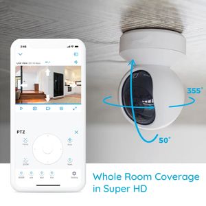 3MP Full HD Pan/Tilt WIFI Camera White Baby Monitor 2.4G Indoor Home Security Video IP E1