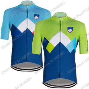 Racing Jacken 2021 Team Slowenien Radfahren Jersey Kurzarm Männer Kleidung Sommer Straße Rennen Bike Shirts Fahrrad Tops MTB Maillot