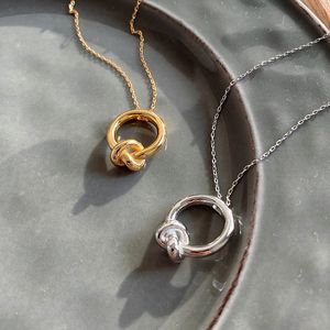 Peri'sbox круглые завязки ожерелья кружок круговые ожерелья для женщин минималистский 925 стерлингового серебра серебра 925 2020 Hot Q0531