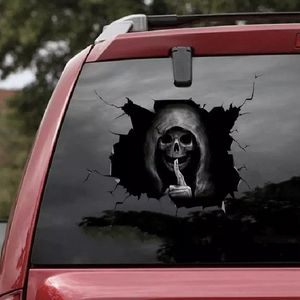 Halloween Skull Adesivo Carro Traseira Do Windshield Horror Atmosfera Silenciosa Decalques Auto Janela Festival de Parede Festival Adesivos