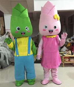 Costume da mascotte di germogli di bambù di Halloween Personaggio a tema animale di alta qualità Costume da carnevale per adulti Fursuit Abito da festa di compleanno di Natale