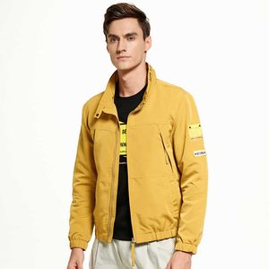 Colletto da baseball Giacca a vento Giacche da uomo Street Style Cappotto maschile Autunno Abbigliamento Hip Hop Streetwear Giacche Cappotto Slim Fit 210603