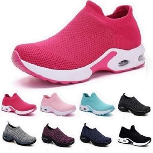 Style534 Fashion Men Running Skor Vit Svart Rosa Laciness Andningsbara Bekväma Mens Trainers Canvas Shoes Sports Sneakers Runners 35-42