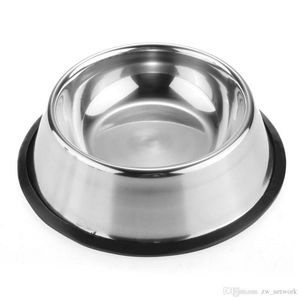 Alimentatori per animali domestici Gatti in acciaio inossidabile Cani Ciotola per cibo singola Ciotole per acqua Forniture per cani XG0038