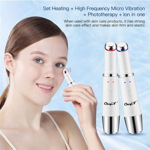Elektrische Augenmassagegeräte Anti -Falten -Heizung Vibration Gesichtsmassage Gerät Dunkelkreis Entfernung Stift Schönheit Hautpflegewerkzeug