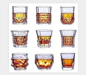 Square Whiskey Glasses Crystal Glass Cup Cocktail Bourbon for Home Bar Party High capacity Hotel Wedding cups Drinkware