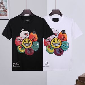 플레인 베어 티셔츠 셔츠 남성 디자이너 Tshirts 모조 다이아몬드 두개골 남자 티셔츠 클래식 고품질 힙합 스트리트웨어 Tshirt 캐주얼 탑 티즈 PB 16143