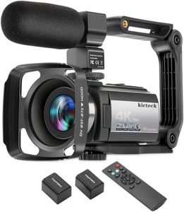 Опт Видеокамера видеокамера 4K 60FPS Ультра HD цифровая Wi-Fi камера 48MP 3-дюймовый сенсорный экран ночное видение 16x цифровой зум-рекордер с внешним микрофоном, дистанционным управлением