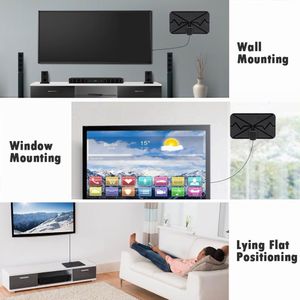 Freeview 360 miles DVB-T2 HDTV-antenner 4K Digital antenner TV inomhus med förstärkare Signal Booster DTV Antenna Smart Housel