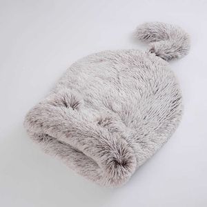 Gniazdo Pet, pluszowe ciepłe i wiatroszczelne zamknięte śpiwór w jesieni zimę, luksusowy wygodny materac dla kotów 210713