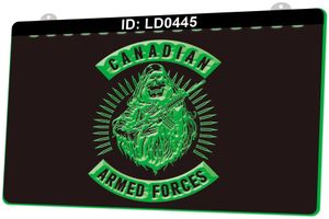LD0445 Canadian Armed Forces 3D Engraving LED Light Sign Wholesale Retail