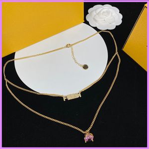 New Street Fashion Chain Halskette Womens Designer Schmuck Goldbuchstaben Halsketten mit Diamonds Damenzubehör für Party D223093f
