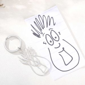 Customized Children's Drawing Keychain Kid's Art Child Artwork Personalized Keyring Custom Name Jewelry Christmas Gift for Kids H0915