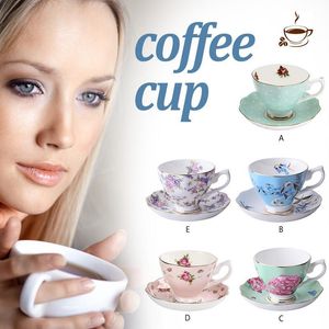 Mugs ML Fine Bone China Coffee Cup And Saucer Spoon Set Funny Fashion Design Tazas Cafe Espresso Cup European