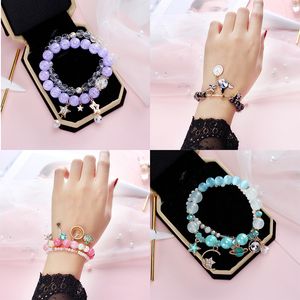 Korean version simple crystal pendant bracelet sister Bracelet personality female student Mori Department