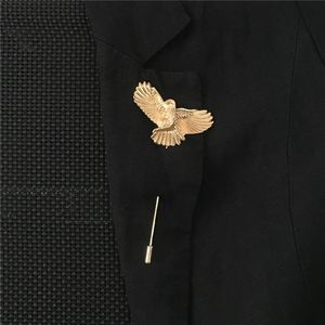 Szpilki, Broszki Damskie Damskie Sztuka Eagle Bird Leaf Broszka Pin Hat Cardigan Szal Profesjonalny Piercing Lapcoat Badge Akcesoria Biżuteria