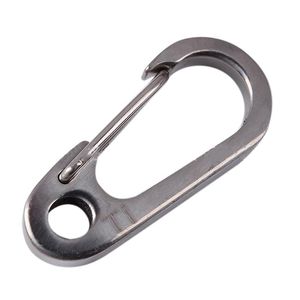 Keychains Titanium Alloy Carabiner Ring Keychain Clip Buckle Liten Quick Release
