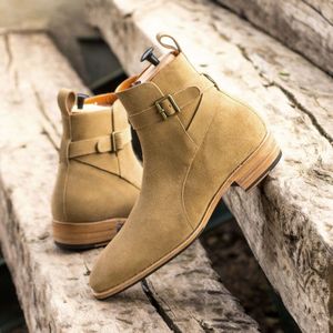 Moda botas masculinas simples estilo clássico preto fivela preto sapatos sapatos camurça tornozelo botas homens zapatos de hombre michigan kasina parra george cidade chunky poeira kentucky