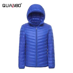 Över storlek 5XL 8XL 10XL Mäns Hooded Packerble Ultra Light Weight Short Down Jacket Brand Clothing G1108