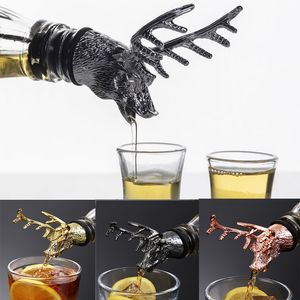 Zinc Alloy Wine Pourer Bar Tools Creative Deer Head Cork Wines Stopper Table Decoration Supplies 5 Style