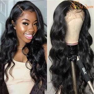 Body Wave Ludzkie Włosy Peruki dla Czarnych Kobiet 5x5 Koronki Zamknięcie Wig Wstępnie oskubane 30 cali Brazylijski Remy Hair Wig