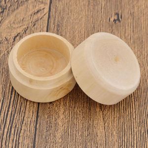 Confezione regalo Mini anello rotondo in legno di pino Gioielli Gingillo Scatola di sapone Contenitore di stoccaggio Contenitori di bigiotteria