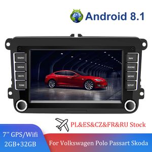 Android 8.1 Autoradio 7 ''2GB FM DAB Navigazione GPS 2Din WIFI Bluetooth Car Multimedia Player Per Volkswagen Polo Skoda