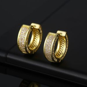 New arrival Zircon 18K gold & silver earrings for woman exquisite simple fashion lady earring jewelry gift
