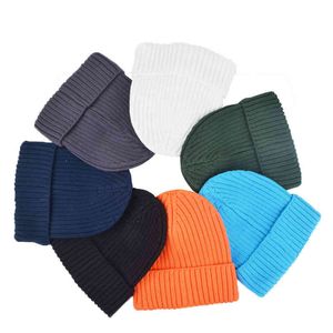 Moda de alta qualidade de malha chapéu simples algodão unisex estilo personalizado beanie inverno chapéu para homens