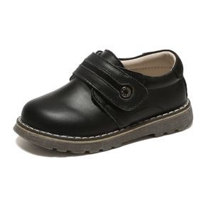 소년 학교 신발 정품 가죽 학생 신발 어린이를위한 검은 봄 가을 신발 Chaussure Zapato Menino 어린이 신발 210306