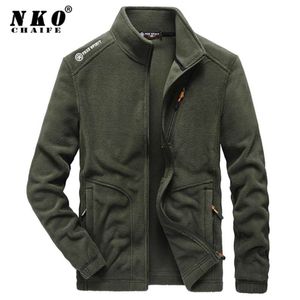 Chaifenko Winter Fleece Jacket Parka Coat Män Casual Bomber Militär Outwear Vårt tjock varm Taktisk Armé 210928