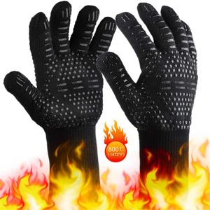 Hot BBQ Grilling Cooking Gloves Extreme Heat Resistant Oven Welding High Quality Kitchen Barbecue Glove