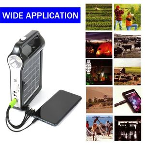 As lanternas tochas tochas portáteis 6V recarregável painel solar Generador de armazenamento de energia Sistema USB carregador com iluminação de lâmpada kit de energia doméstica